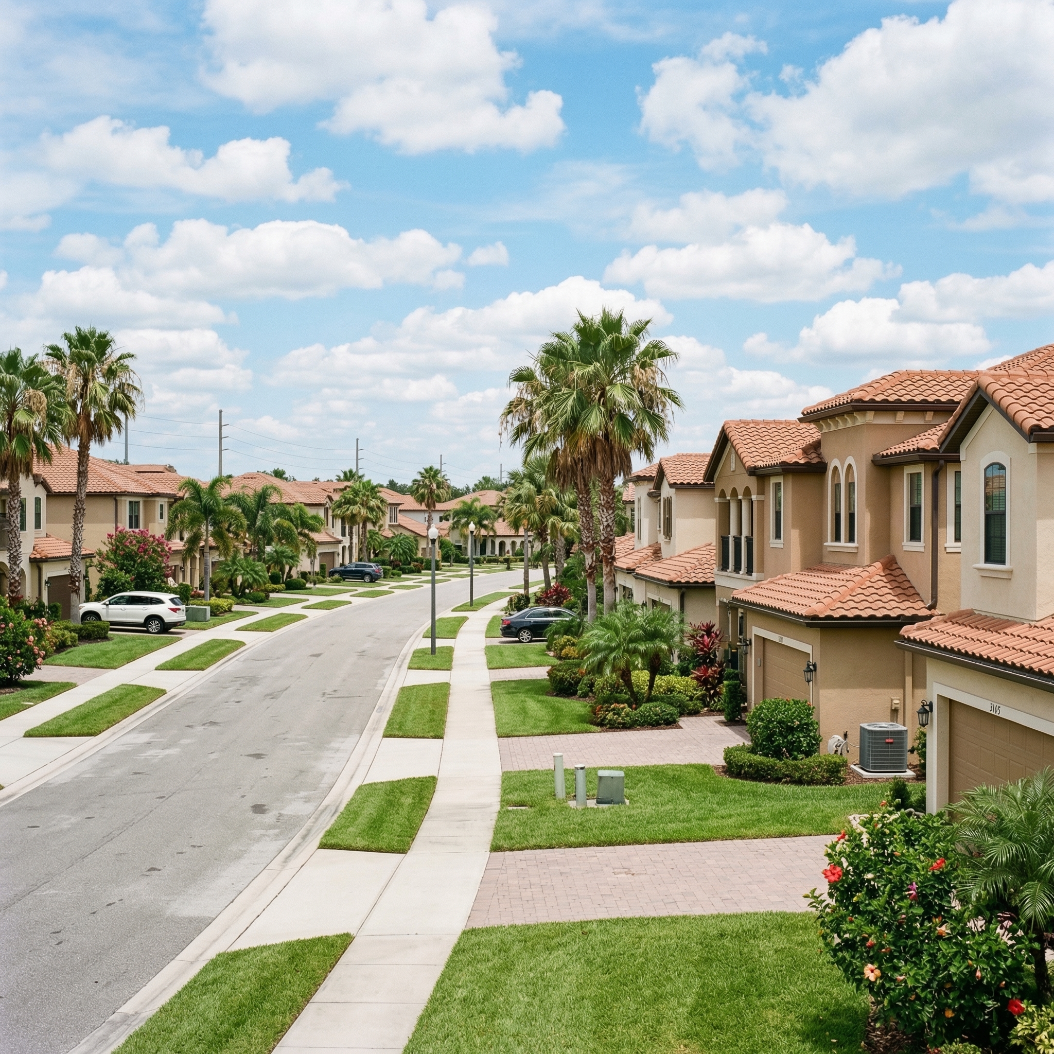 Tampa Bay Florida suburban neighborhood